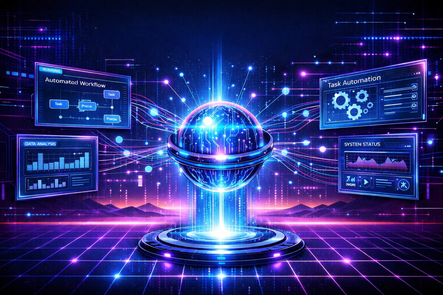 Futuristic AI Control Hub